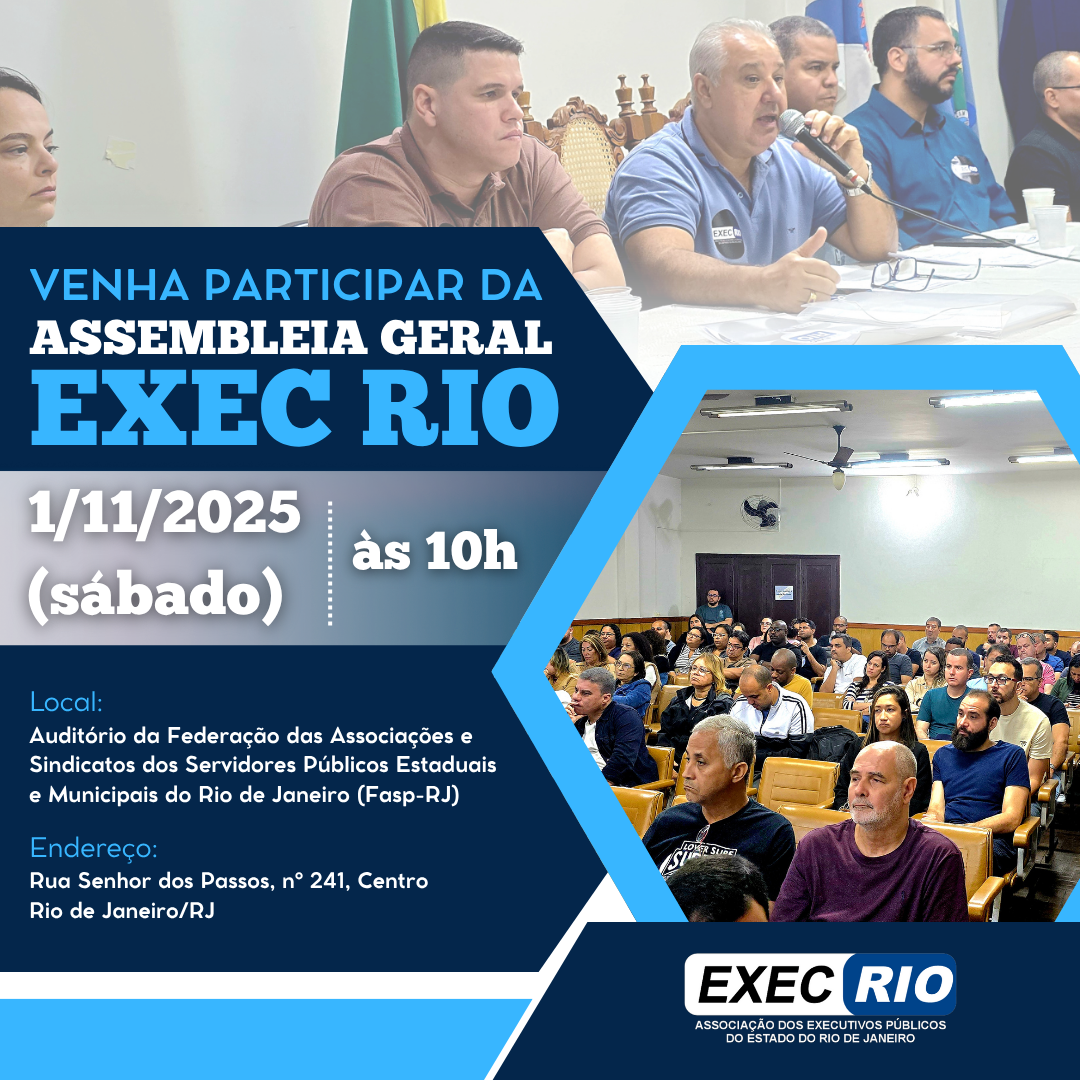 Exec Rio convoca associados para Assembleia Geral Ordinária neste sábado (1/11)